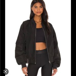 Alo black bomber jacket